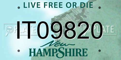 IT09820 New Hampshire License Plate