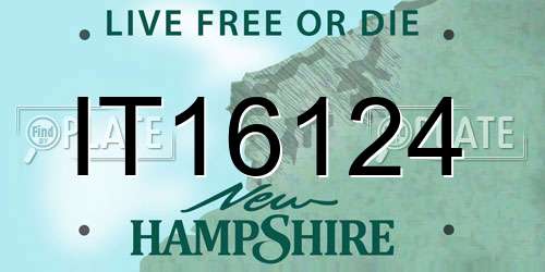 IT16124 New Hampshire License Plate