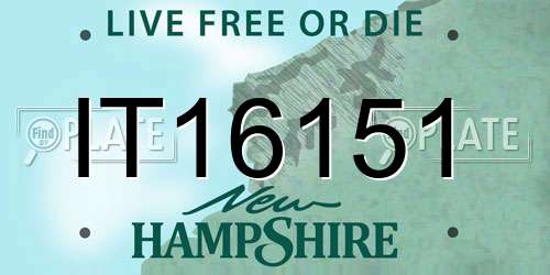 IT16151 New Hampshire License Plate