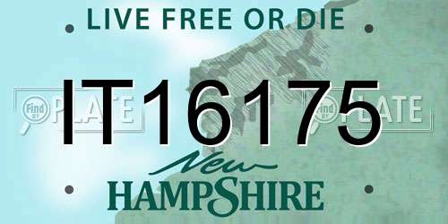 IT16175 New Hampshire License Plate