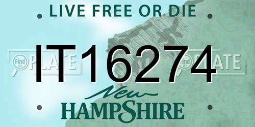 IT16274 New Hampshire License Plate