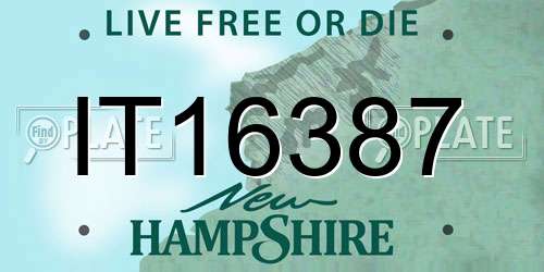 IT16387 New Hampshire License Plate