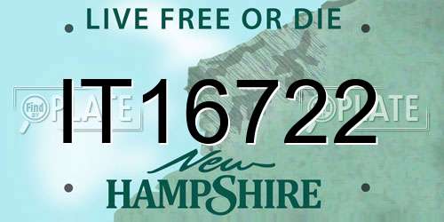 IT16722 New Hampshire License Plate