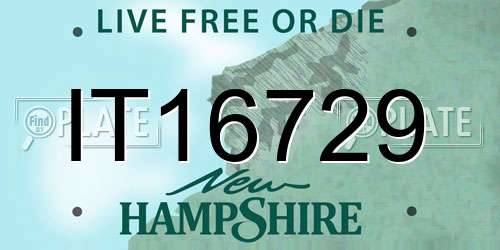 IT16729 New Hampshire License Plate