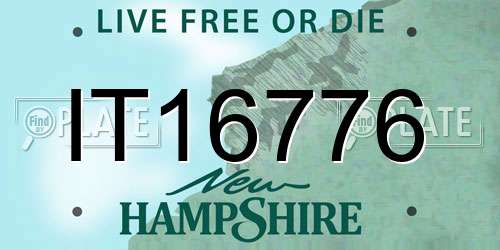 IT16776 New Hampshire License Plate