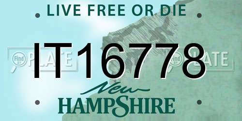 IT16778 New Hampshire License Plate