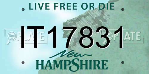 IT17831 New Hampshire License Plate