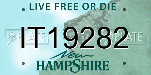 IT19282 New Hampshire License Plate