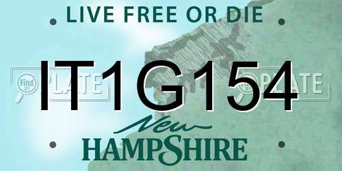 IT1G154 New Hampshire License Plate