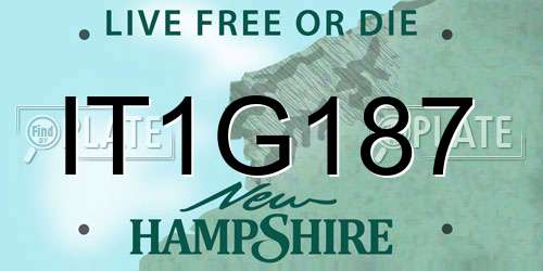 IT1G187 New Hampshire License Plate