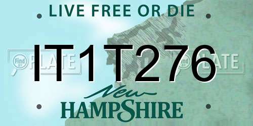 IT1T276 New Hampshire License Plate