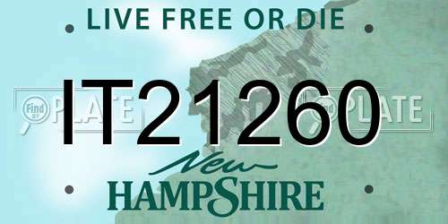 IT21260 New Hampshire License Plate