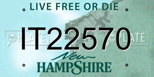 IT22570 New Hampshire License Plate