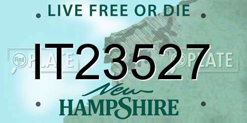 IT23527 New Hampshire License Plate