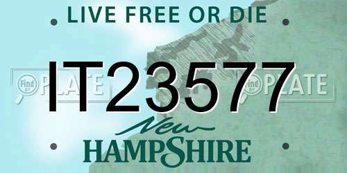 IT23577 New Hampshire License Plate