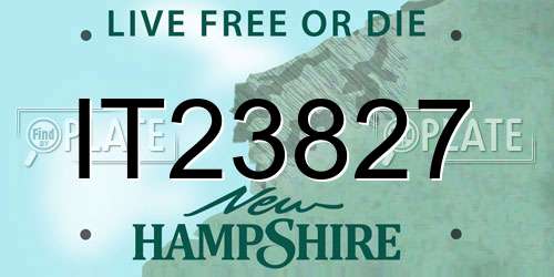 IT23827 New Hampshire License Plate