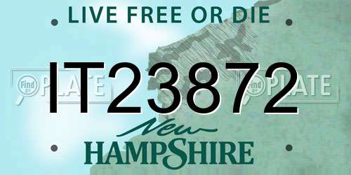 IT23872 New Hampshire License Plate