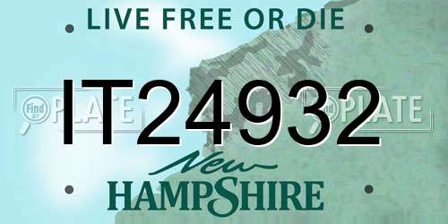 IT24932 New Hampshire License Plate