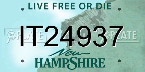 IT24937 New Hampshire License Plate