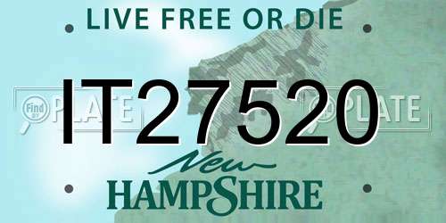 IT27520 New Hampshire License Plate
