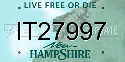 IT27997 New Hampshire License Plate