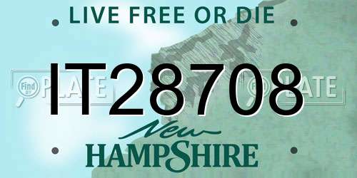 IT28708 New Hampshire License Plate