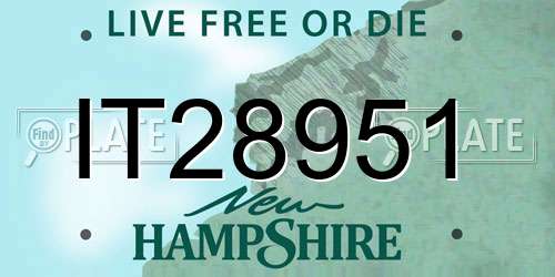 IT28951 New Hampshire License Plate