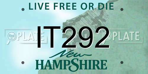 IT292 New Hampshire License Plate