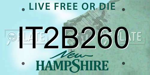 IT2B260 New Hampshire License Plate