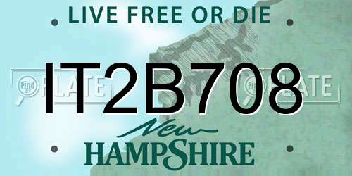 IT2B708 New Hampshire License Plate