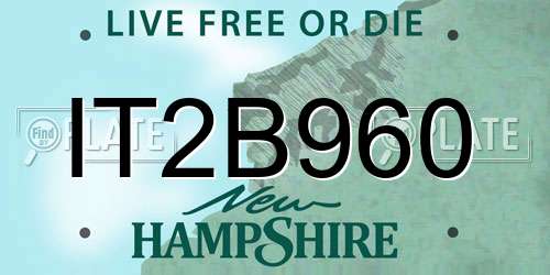IT2B960 New Hampshire License Plate
