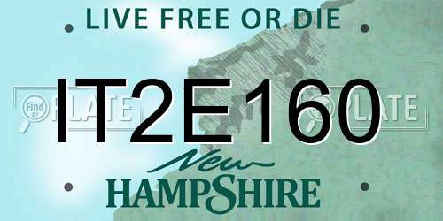 IT2E160 New Hampshire License Plate