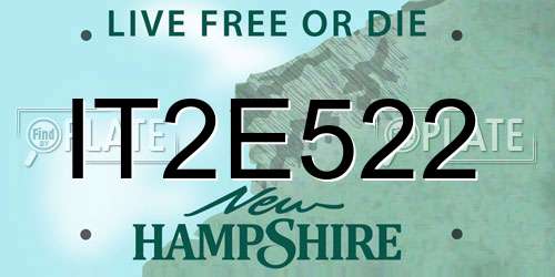 IT2E522 New Hampshire License Plate