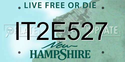 IT2E527 New Hampshire License Plate