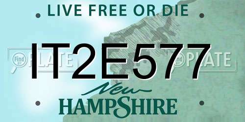 IT2E577 New Hampshire License Plate