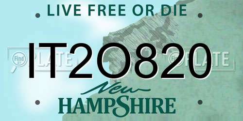 IT2O820 New Hampshire License Plate