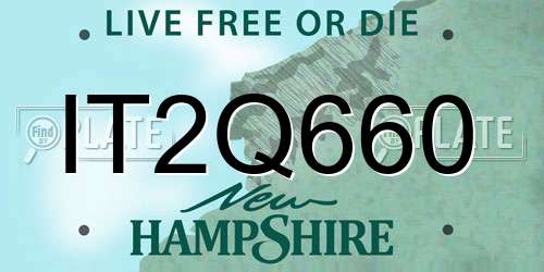 IT2Q660 New Hampshire License Plate