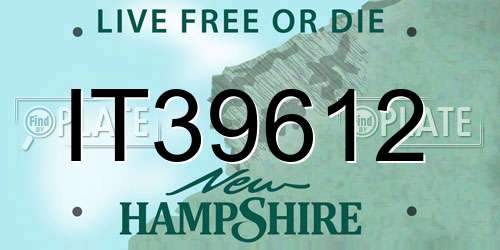 IT39612 New Hampshire License Plate