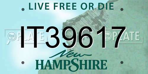 IT39617 New Hampshire License Plate