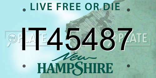 IT45487 New Hampshire License Plate