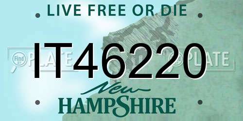 IT46220 New Hampshire License Plate