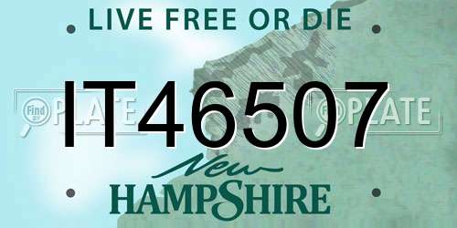 IT46507 New Hampshire License Plate