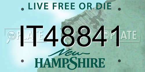 IT48841 New Hampshire License Plate