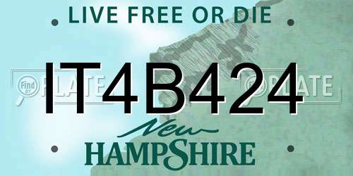 IT4B424 New Hampshire License Plate