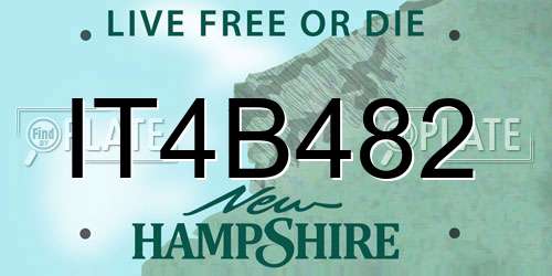 IT4B482 New Hampshire License Plate