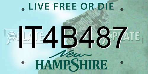 IT4B487 New Hampshire License Plate