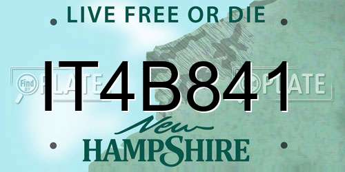 IT4B841 New Hampshire License Plate