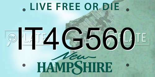 IT4G560 New Hampshire License Plate