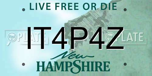 IT4P4Z New Hampshire License Plate