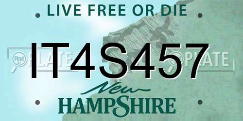 IT4S457 New Hampshire License Plate